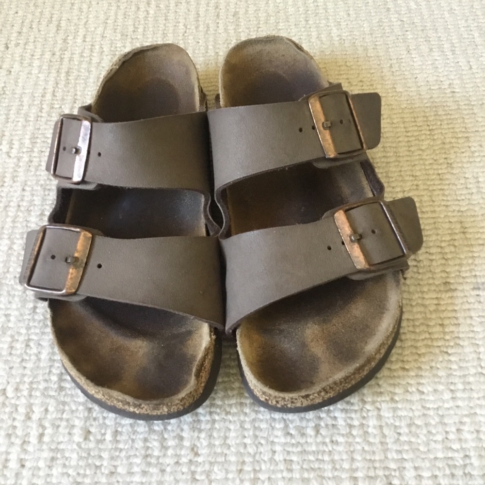 Birkenstock Brown Leather Double Strap Sandals